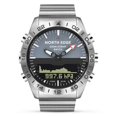 North Edge GAVIA Men Outdoor Sport 50m Waterproof Smart Digital Watch Diving Watch, Support Barometer & Pedometer