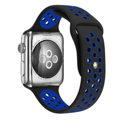 For Apple Watch Series 10 42mm / 9&8&7 41mm / SE 3&SE 2&6&SE&5&4 40mm / 3&2&1 38mm Fashionable Classical Silicone Sport Watch Band(Grey White), WA1230A, WA1230B, WA1230BG, WA1230BH, WA1230BL, WA1230BM, WA1230BR, WA1230BY, WA1230C, WA1230D, WA1230DW