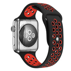 For Apple Watch Series 10 42mm / 9&8&7 41mm / SE 3&SE 2&6&SE&5&4 40mm / 3&2&1 38mm Fashionable Classical Silicone Sport Watch Band(Grey White), WA1230A, WA1230B, WA1230BG, WA1230BH, WA1230BL, WA1230BM, WA1230BR, WA1230BY, WA1230C, WA1230D, WA1230DW