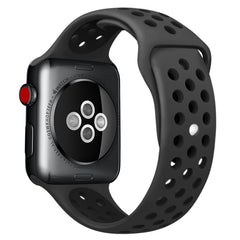 For Apple Watch Series 10 42mm / 9&8&7 41mm / SE 3&SE 2&6&SE&5&4 40mm / 3&2&1 38mm Fashionable Classical Silicone Sport Watch Band(Grey White), WA1230A, WA1230B, WA1230BG, WA1230BH, WA1230BL, WA1230BM, WA1230BR, WA1230BY, WA1230C, WA1230D, WA1230DW