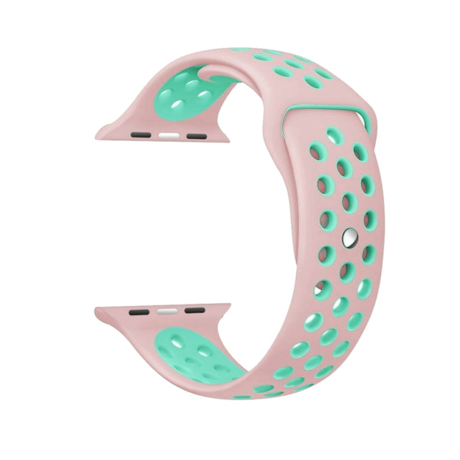 For Apple Watch Series 10 42mm / 9&8&7 41mm / SE 3&SE 2&6&SE&5&4 40mm / 3&2&1 38mm Fashionable Classical Silicone Sport Watch Band(Grey White), WA1230A, WA1230B, WA1230BG, WA1230BH, WA1230BL, WA1230BM, WA1230BR, WA1230BY, WA1230C, WA1230D, WA1230DW    ...