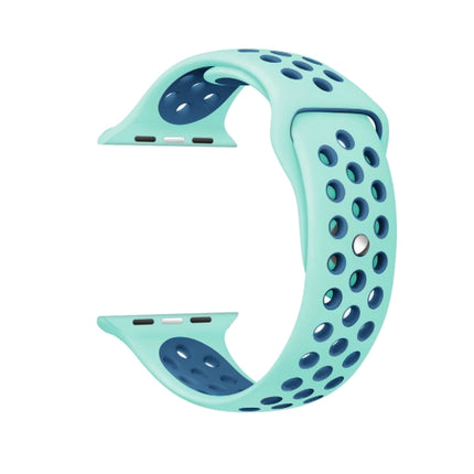 For Apple Watch Series 10 42mm / 9&8&7 41mm / SE 3&SE 2&6&SE&5&4 40mm / 3&2&1 38mm Fashionable Classical Silicone Sport Watch Band(Grey White), WA1230A, WA1230B, WA1230BG, WA1230BH, WA1230BL, WA1230BM, WA1230BR, WA1230BY, WA1230C, WA1230D, WA1230DW    ...