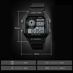 SKMEI 1299 Multifunctional Outdoor Sports Noctilucent Waterproof Digital Display Wrist Watch, 1299(Army Green), 1299(Black), 1299(Blue), 1299(Red)