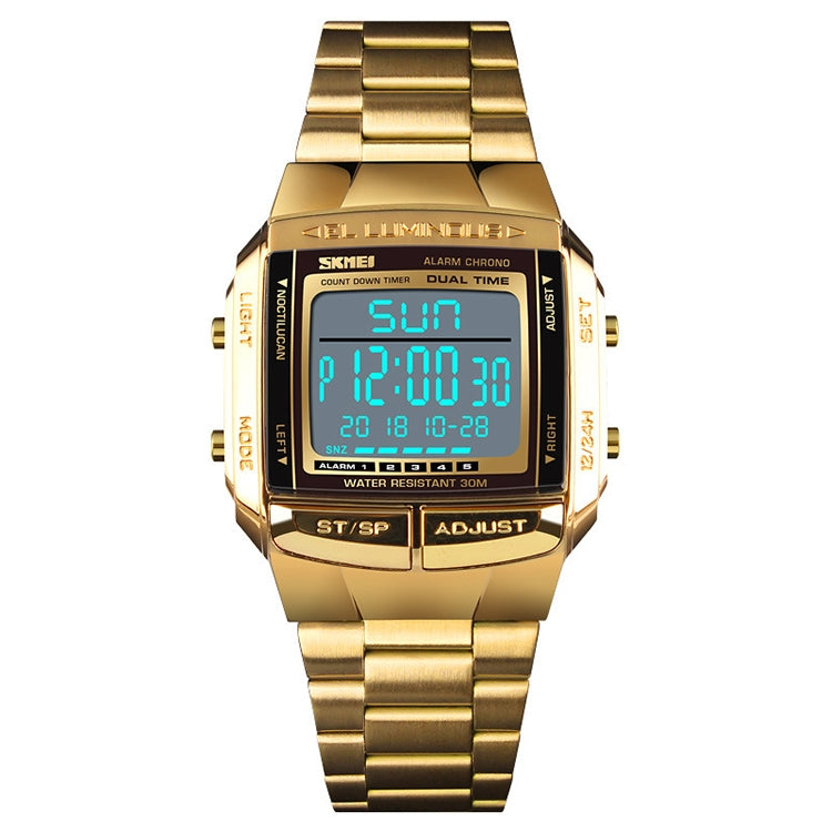 SKMEI 1381 Multifunctional Men Outdoor Business Sport Noctilucent Waterproof Digital Wrist Watch