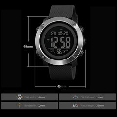 SKMEI 1426 Multifunctional Outdoor Fashion Noctilucent Waterproof White Machine Rubber Ring Digital Watch, White Machine Rubber Ring, 1426 White Machine Rubber Ring