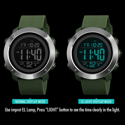 SKMEI 1416 Multifunctional Outdoor Fashion Noctilucent Waterproof Steel Ring Digital Watch, Steel Ring, 1416 Steel Ring
