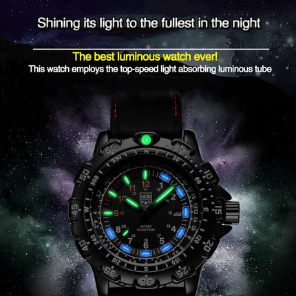 addies MY-049 Outdoor Sports Multifunctional Waterproof Luminous Watch Silicone Watchstrap Watch for Men
