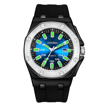 addies MY-052 Business Multifunctional Luminous Watch Silicone Watchstrap Watch for Men