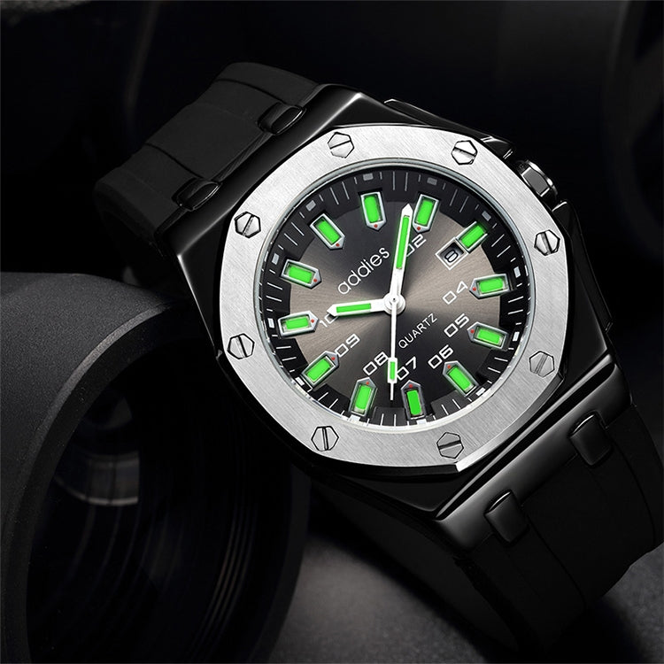 addies MY-052 Business Multifunctional Luminous Watch Silicone Watchstrap Watch for Men