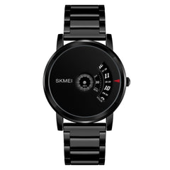 SKMEI 1260 Fashion Creative Pointer 30m Waterproof Quartz Wrist Watch with Stainless Steel Watchband