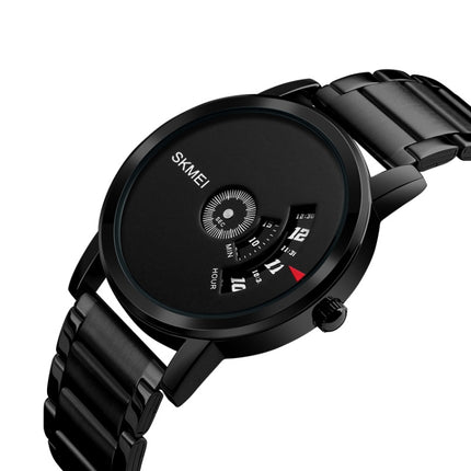 SKMEI 1260 Fashion Creative Pointer 30m Waterproof Quartz Wrist Watch with Stainless Steel Watchband