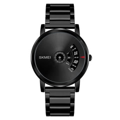 SKMEI 1260 Fashion Creative Pointer 30m Waterproof Quartz Wrist Watch with Stainless Steel Watchband