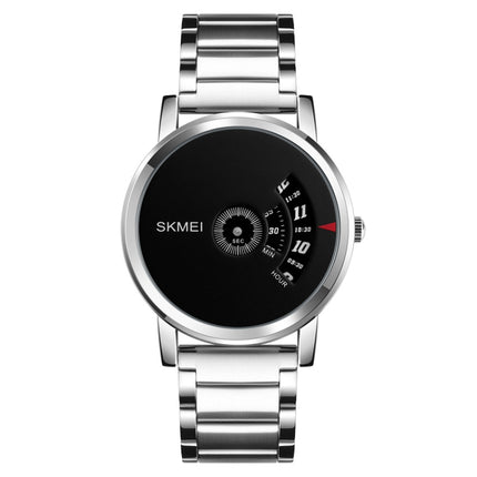 SKMEI 1260 Fashion Creative Pointer 30m Waterproof Quartz Wrist Watch with Stainless Steel Watchband