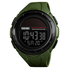 SKMEI 1405 Fashion Solar Power Outdoor Sports Watch Multifunctional 50m Waterproof Men Digital Watch