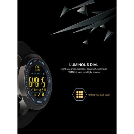 EX18 Smart Sports Watch FSTN Full View Screen Luminous Dial High Tensile TPU Strap, Support Steps Counting / Burned Calory / Calendar Date / Bluetooth 4.0 / Incoming Call Reminder / Low Battery Reminder