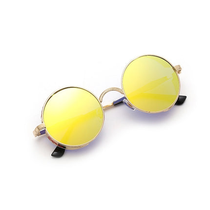 Retro Carved Round Sunglasses, Sunglasses#Tyrant gold box gold, Sunglasses#Gold frame gray sheet, Sunglasses#Gold frame red film, Sunglasses#silver frame ice blue, Sunglasses#silver frame gray sheet, Sunglasses#silver frame white mercury               ...