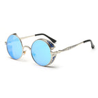 Sunglasses#silver frame ice blue / Sunglasses&silver frame ice blue