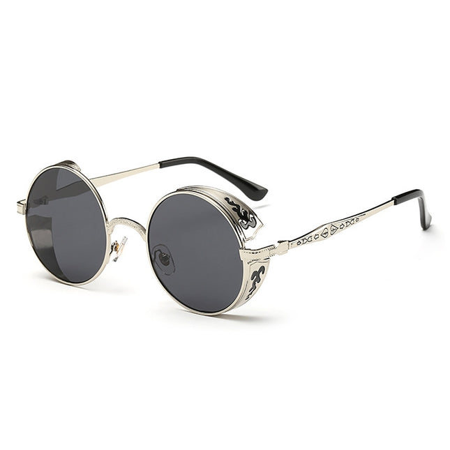 Retro Carved Round Sunglasses, Sunglasses#silver frame gray sheet, Sunglasses#silver frame white mercury, Sunglasses#rimmed gray tablets, Sunglasses#Tyrant gold box gold, Sunglasses#Gold frame gray sheet, Sunglasses#Gold frame red film�����������������...
