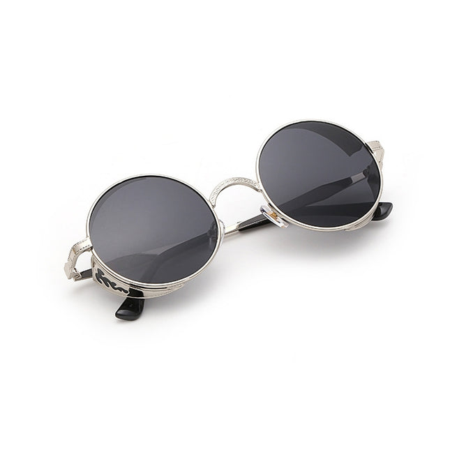 Retro Carved Round Sunglasses, Sunglasses#silver frame gray sheet, Sunglasses#silver frame white mercury, Sunglasses#rimmed gray tablets, Sunglasses#Tyrant gold box gold, Sunglasses#Gold frame gray sheet, Sunglasses#Gold frame red film�����������������...