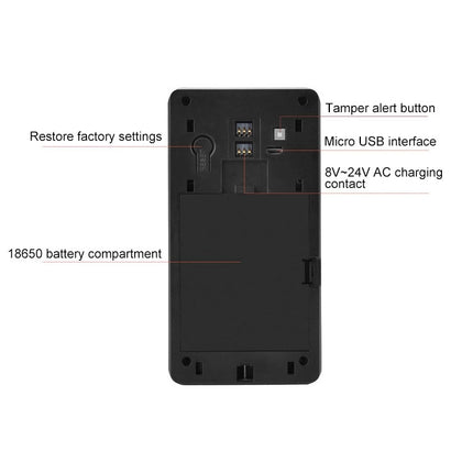 VESAFE Home VS-M2 HD 720P Security Camera Smart WiFi Video Doorbell Intercom, Support TF Card & Night Vision & PIR Detection APP for IOS and Android