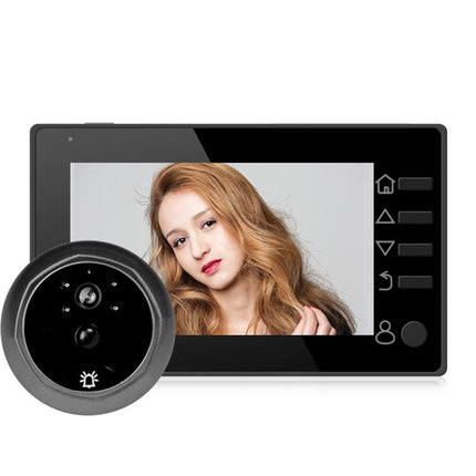 Danmini Q10 4.3 Inch Screen Motion Detection Camera Video Alarm Smart Digital Door Viewer, Support TF Card, Q10 Black