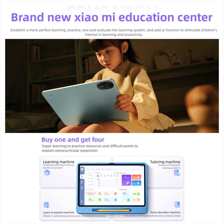 REDMI Pad 2 11 inch Tablet PC, 8GB+256GB, HyperOS 2, MediaTek G100-Ultra Octa Core CPU