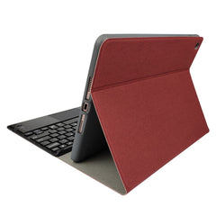 RK102C Teclado Bluetooth de plástico magnético desmontable con panel táctil + funda de TPU con estampado de seda para iPad 10.2, con ranura para lápiz y soporte, RK102C