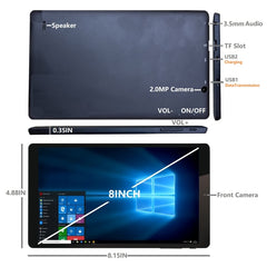 Windows 10, Intel Atom Z8300 Quad Core, Support TF Card & HDMI & Bluetooth & WiFi, 2GB+64GB / Z8300