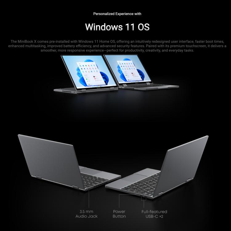 CHUWI MiniBook X, 10.51 inch, 12GB+512GB Windows 11, MiniBook X 12GB+512GB