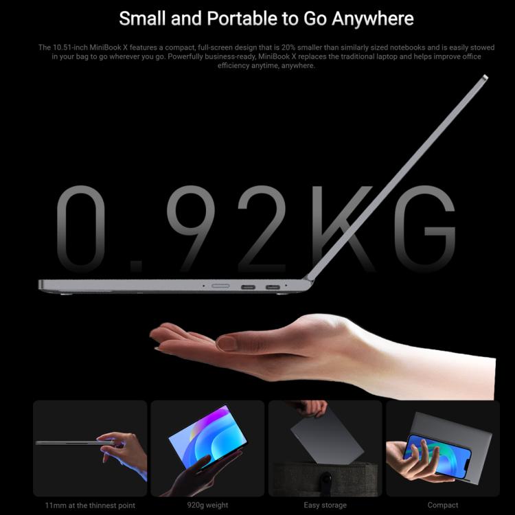 CHUWI MiniBook X, 10.51 inch, 12GB+512GB Windows 11, MiniBook X 12GB+512GB
