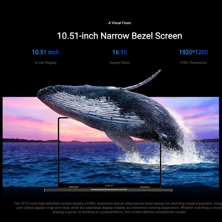 CHUWI MiniBook X, 10.51 inch, 12GB+512GB Windows 11, MiniBook X 12GB+512GB