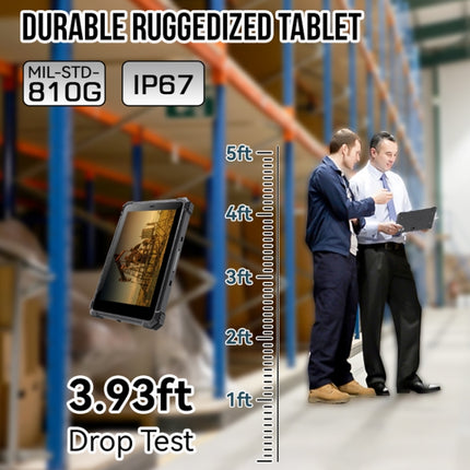 IP68 Waterproof Shockproof Dustproof, Android 10.0 MT6771 Octa Core, Support GPS/WiFi/BT/NFC, UK Plug, 8 inch 4GB+64GB