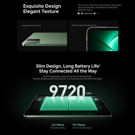 Xiaomi Pad 9 11.2 inch, 12GB+256GB, HyperOS 4.0 Qualcomm Snapdragon 8s Gen4 Octa Core, 12GB+256GB