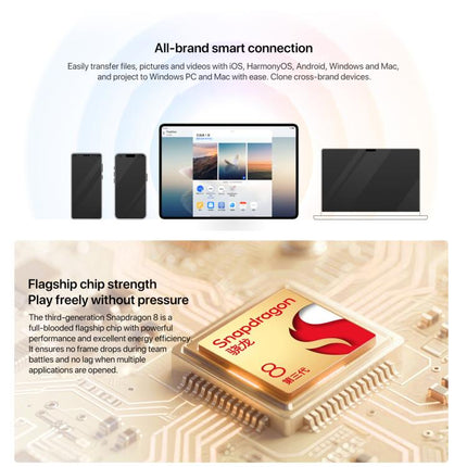 Honor MagicPad3 12.5 inch WiFi Tablet PC, 8GB+256GB MagicOS 9.0.1 Qualcomm Snapdragon 8 Gen3 Octa Core, 8GB+256GB