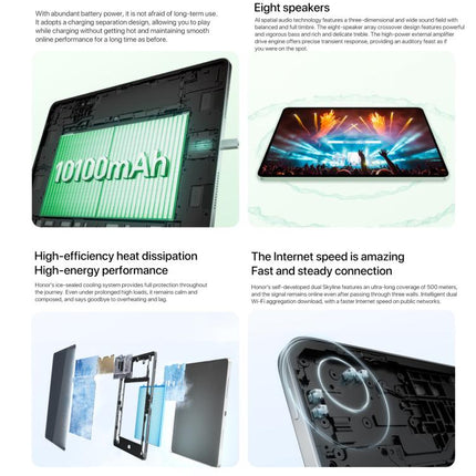 Honor MagicPad3 12.5 inch WiFi Tablet PC, 12GB+256GB MagicOS 9.0.1 Qualcomm Snapdragon 8 Gen3 Octa Core, 12GB+256GB