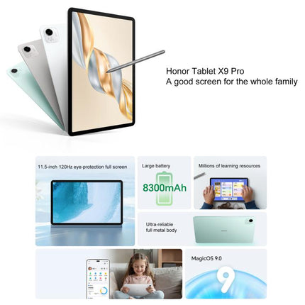Honor Pad X9 Pro WiFi Tablet PC, 11.5 inch 8GB+256GB MagicOS 9.0 Qualcomm Snapdragon 685 Octa Core