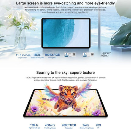 Honor Pad X9 Pro WiFi Tablet PC, 11.5 inch 8GB+256GB MagicOS 9.0 Qualcomm Snapdragon 685 Octa Core