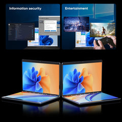 N-ONE Nbook Air Laptop, 16GB+512GB, 13.5 inch Dual Screen Windows 11 Pro Intel Alder Lake N100 Quad Core, US Plug, Nbook Air