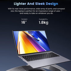 N-ONE Nbook Turbo Laptop, 32GB+1TB, 16 inch Windows 11 Pro Intel Core i7-13620H 10-Core, EU Plug, Nbook Turbo