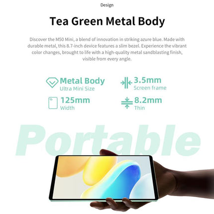 Teclast M50 Mini WiFi Tablet PC, 4GB+128GB, 8.7 inch Android 15 Unisoc T606 Octa Core