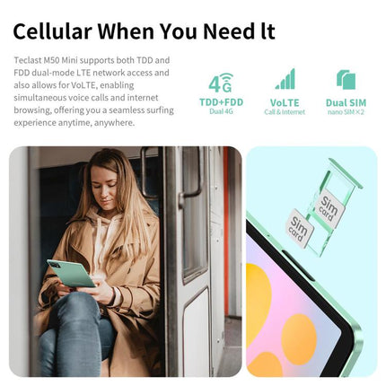 Teclast M50 Mini WiFi Tablet PC, 4GB+128GB, 8.7 inch Android 15 Unisoc T606 Octa Core