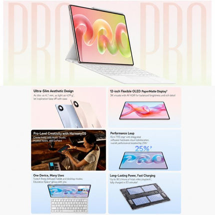 HUAWEI MatePad Pro 12 inch Soft Light Enjoy Edition WiFi, 12GB+256GB, HarmonyOS 6.1 Hisilicon Kirin T93A, Not Support Google Play, 12GB+256GB Enjoy Edition Soft Light
