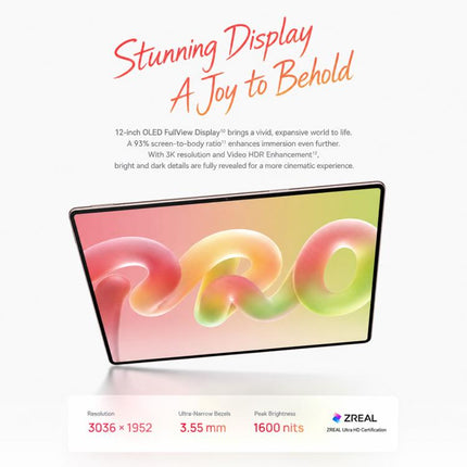 HUAWEI MatePad Pro 12 inch Soft Light Edition WiFi Tablet, 12GB+256GB, HarmonyOS 6.1 Hisilicon Kirin T93, Not Support Google Play, 12GB+256GB Soft Light
