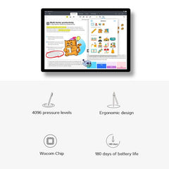 CHUWI HiPen H7 4096 Pressure Levels Sensitivity Metal Body Stylus Pen for Surpad / UBOOK X / Ubook Pro / New UBOOK / New Hi10 X / Hi10 XR / Hi10 Go (WMC0436, WMC0389, WMC0273, WMC0372, WMC0374, WMC7273, WMC0409, WMC1410)