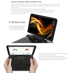 GPD MicroPC Mini Gaming Laptop, 6.0 inch, 8GB+256GB, Windows 10 Intel Celeron N4120 Quad Core, EU Plug, MicroPC 8GB+256GB EU