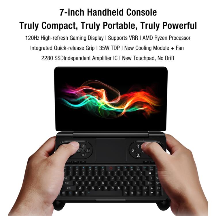 GPD WIN Mini 2025 Handheld Gaming PC, 32GB+2TB, 7 inch Windows 11 Home AMD Ryzen AI 9 HX 370, US Plug, Ryzen AI9 32GB+2TB