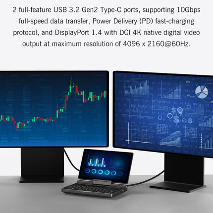 GPD MicroPC 2 Handheld Gaming PC, 16GB+512GB, 7 inch Windows 11 Pro Intel Processor N250, US Plug