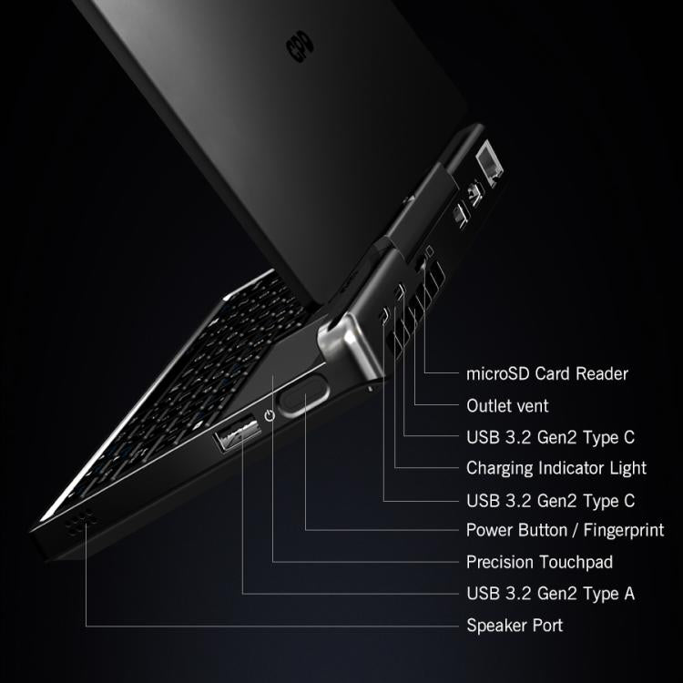 GPD MicroPC 2 Handheld Gaming PC, 16GB+512GB, 7 inch Windows 11 Pro Intel Processor N250, US Plug