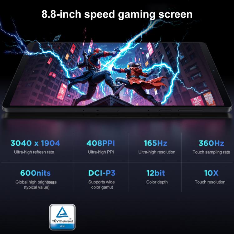 Lenovo LEGION Y700 Gen4 8.8 inch AI Gaming WIFI Tablet, 12GB+256GB, Android 15, Qualcomm Snapdragon 8Elite Octa Core, US Plug, 12GB+256GB