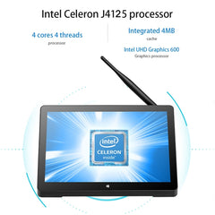 Windows 11 Intel Celeron J4125 Quad Core up to 2.7GHz, Support WiFi & BT & TF Card & HDMI & RJ45, US Plug, H10PRO 8GB+128GB